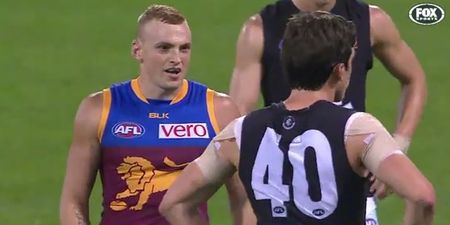 VIDEO: AFL player is cruelly blanked by ex team mate after handing his old club a beating