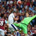 Adrian channels his inner karate kid with red card inducing crane kick