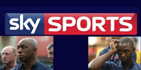 PIC: Ian Wright and Andy Cole can’t believe Sky Sports’ latest mistake