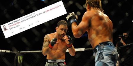 Frankie Edgar wants fight on the McGregor v Aldo card and may have found an opponent via Twitter