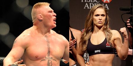 Brock Lesnar makes back-handed compliment about Ronda Rousey’s UFC domination