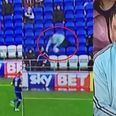 Watch: Football fan makes a complete mess of trying to head the ball back into play