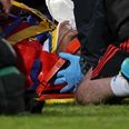 New Munster signing Francis Saili suffered a seriously nasty looking injury in Musgrave Park