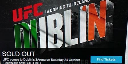 UFC Dublin sells out in less than 60 seconds