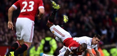 Brendan Rodgers accuses Ashley Young of diving for Manchester United’s first goal