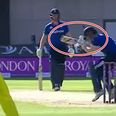 Eoin Morgan somehow avoids serious injury after 90mph delivery hits helmet
