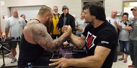 Watch: Game of Thrones’ The Mountain gets destroyed by arm-wrestling champ