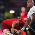 Fijian rugby player crys his eyes out as emotion of playing in World Cup becomes all too much