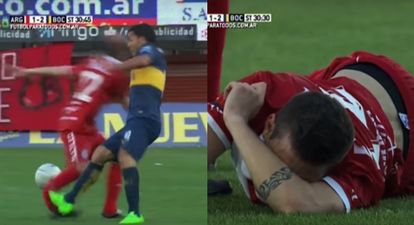 Watch: Carlos Tevez breaks a player’s leg with a disgraceful tackle (NSFW)