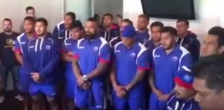 Video: Samoan rugby team belt out moving hymn for terminally ill Springboks legend