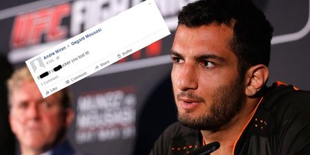 PICS: Either Gegard Mousasi’s Facebook was hacked or he’s about to get in an awful lot of trouble