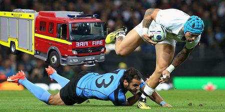 London Fire Brigade cruelly trolls Rugby World Cup flops England during their Uruguay game