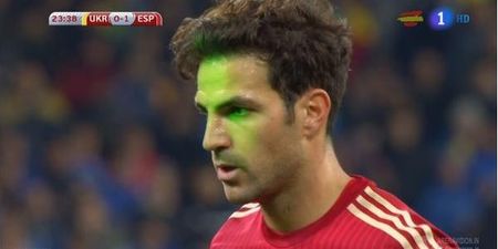 WATCH: A real dick move from a fan may have caused Cesc Fabregas to miss penalty