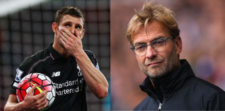 Jurgen Klopp could not have been more complimentary of James Milner’s ability