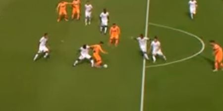 Video: Swiss league striker uses amazing skill to turn four defenders inside out and score