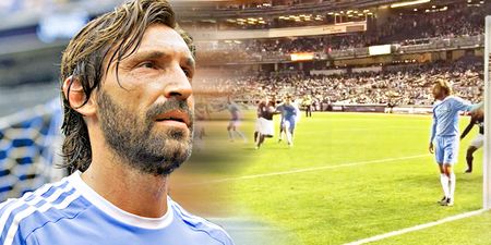 VIDEO: Andrea Pirlo could not give less of a shiny sh*t about covering his post