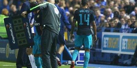 Theo Walcott expected to be out for three weeks with calf injury
