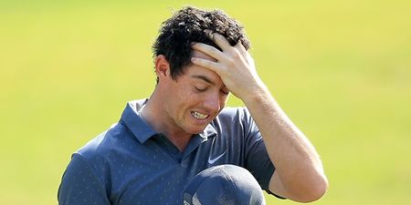 Rory McIlroy looks like he’ll be pleading with the porcelain gods after a poor dinner choice in China