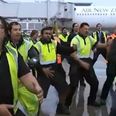 VIDEO: All Blacks greeted by airport staff doing haka as they touch down in Auckland