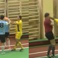 VIDEO: Officials should really wear headgear in Russian futsal