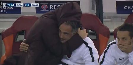 VIDEO: Roma bench’s reaction to last gasp penalty winner is absolutely priceless