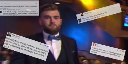 Some GAA fans are very upset at one player’s All-Star award in particular