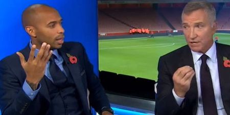 Call us crazy but we reckon Graeme Souness does not enjoy being interrupted by Thierry Henry
