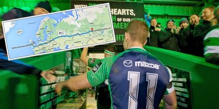You would need to walk for 60 straight days to reach Connacht’s next away match destination