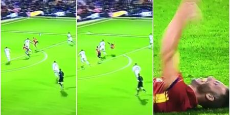 Watch: Spain defender scores incredible spinning volley against England