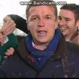 WATCH: Bosnian news report descends into chaos courtesy of Irish fans