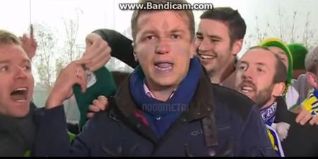 WATCH: Bosnian news report descends into chaos courtesy of Irish fans