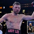 Andy Lee leads the congratulations for cousin Tyson Fury after Dusseldorf dominance
