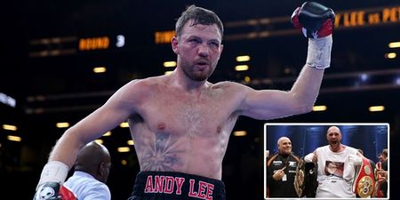 Andy Lee leads the congratulations for cousin Tyson Fury after Dusseldorf dominance