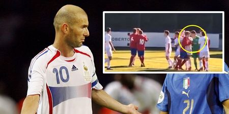 VIDEO: Luca Zidane sent off for replicating father’s World Cup headbutt