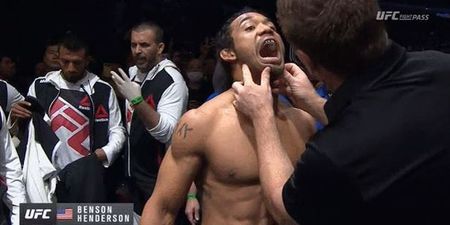 VIDEO: Benson Henderson managed to sneak toothpick into fight despite being checked