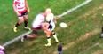 WATCH: Teammates rush to back up Peter Stringer after he’s tackled off the ball