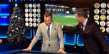 VIDEO: Jamie Carragher’s brilliant welcome to Craig Bellamy as Gary Neville’s replacement