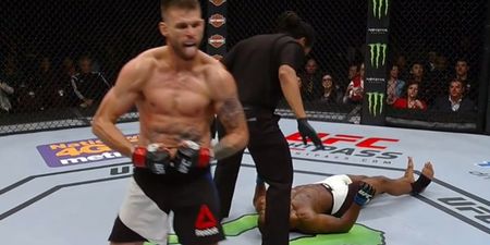 WATCH: The first night of a monster UFC weekend served up a brutal welterweight knockout