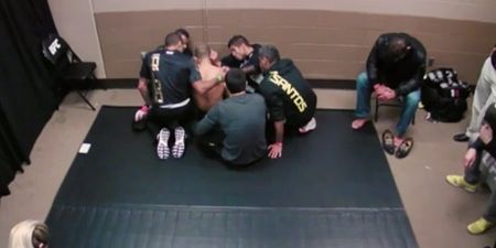 VIDEO: Incredible, heartbreaking footage of broken Jose Aldo in post-fight locker room