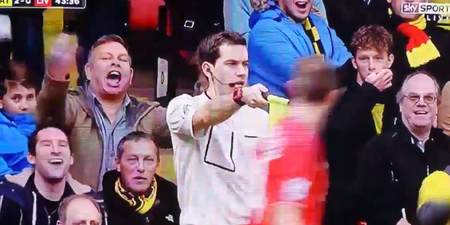 Watch: Jordan Henderson stares down Watford fan abusing him