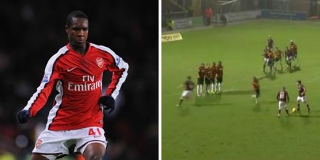 VIDEO: Former Arsenal defender has absolutely no time for trick free kicks