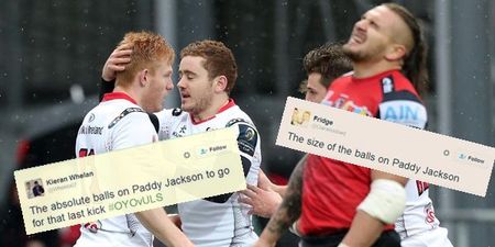 Massive praise for Paddy Jackson’s bionic anatomy after Ulster’s dramatic win