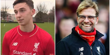 Republic of Ireland underage defender named on the bench for Liverpool against Manchester City
