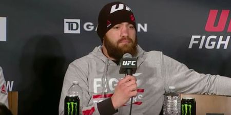 WATCH: Needlessly intense moment between Travis Browne and journalist at press conference