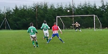 WATCH: Foul-mouthed reaction to this stunning strike reminds us why we love Sunday League football so much