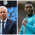 Alan Pardew is already talking about Emmanuel Adebayor leaving Crystal Palace