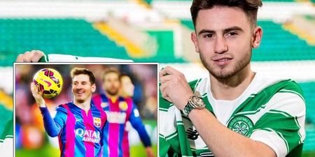 Celtic’s new loan star says playing like Lionel Messi “comes naturally to me”