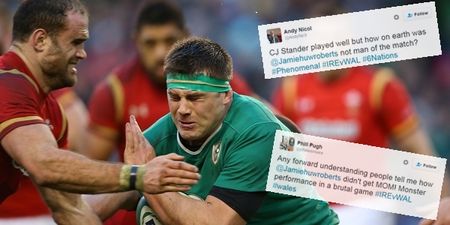 Bitter Welsh rugby fans upset CJ Stander upstaged one of their own to get the man-of-the-match award