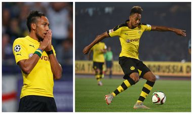 PIC: Pierre-Emerick Aubameyang is dressed like an extra from Zoolander 2 as he watches Borussia Dortmund
