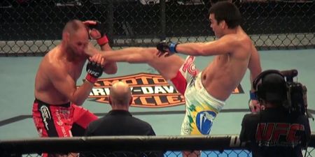 PIC: Rafael dos Anjos ups training with Lyoto Machida who is being used to mimic Conor McGregor